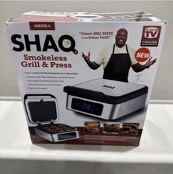 SHAQ 3-in-1 Smokeless Grill and Press (New)