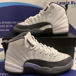 Size 5.5y|Reconditioned Air Jordan 12 White Dark Grey Kids Size 5.5y