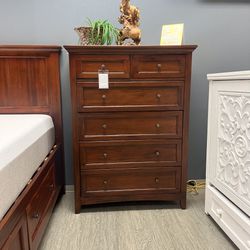 Mahogany Wood Size Drawer Hi- Chest - New Traditions