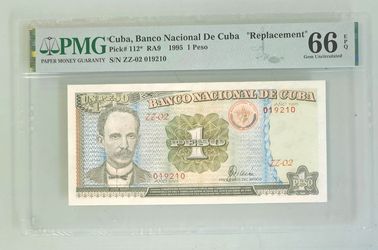 1 peso 1995 remplazo cuba pmg 66