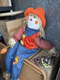 Large Sitting Scarecrow 