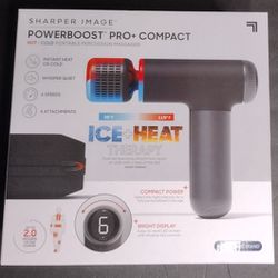 Sharper Image PowerBoost Pro+ Compact Hot & Cold Portable Percussion Massager New