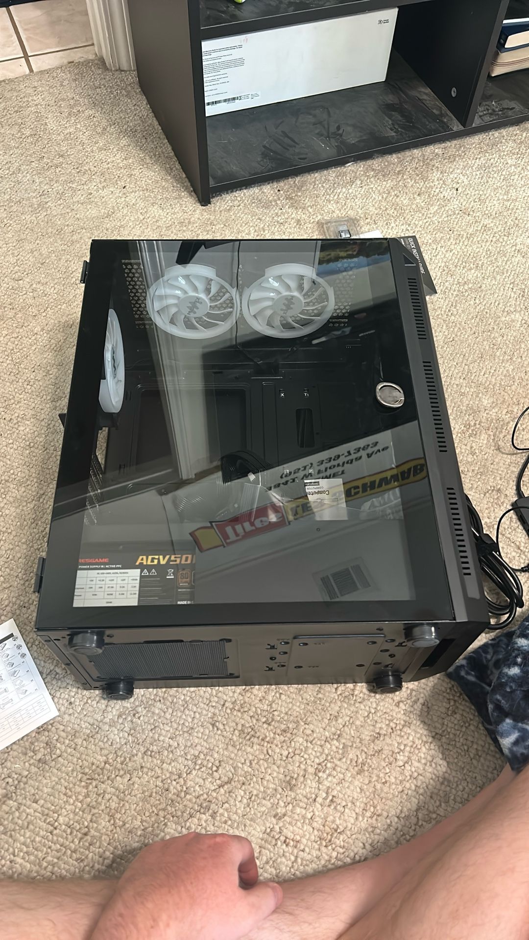 Gaming PC Case With AGV 500 Power Supply