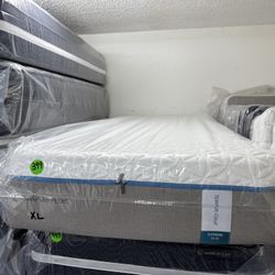 TWIN XL TEMPURPEDIC CLOUD SUPREME MATTRESS & BOX SPRING BED SET