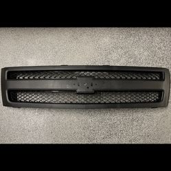 07-13 Silverado 1500 Front Grille Grill Black Paintable Chevy GM