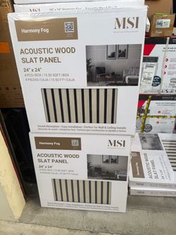 MSI Harmony Fog Acoustic Wood Slat Panel 24x24 $50 each box
