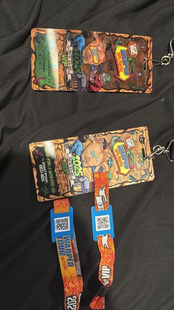 2 VIP 2 Day Orlando Warped Tour Passes 