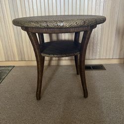 Rattan End Table 