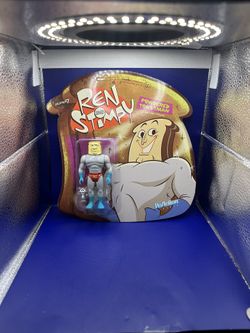 Super7 Ren & Stimpy Powdered Toastman Action Figure 2017 ReAction Unpunched Card