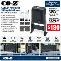CO-Z CGHL14 Automatic Sliding Gate Opener