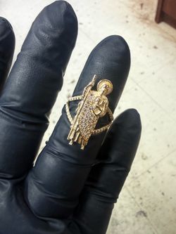 10k gold San juditas ring