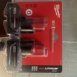 Two Milwaukee M12 batteries-new