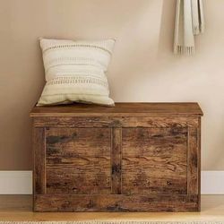Brown Wooden Storage Chest – Multi-Purpose Organizer