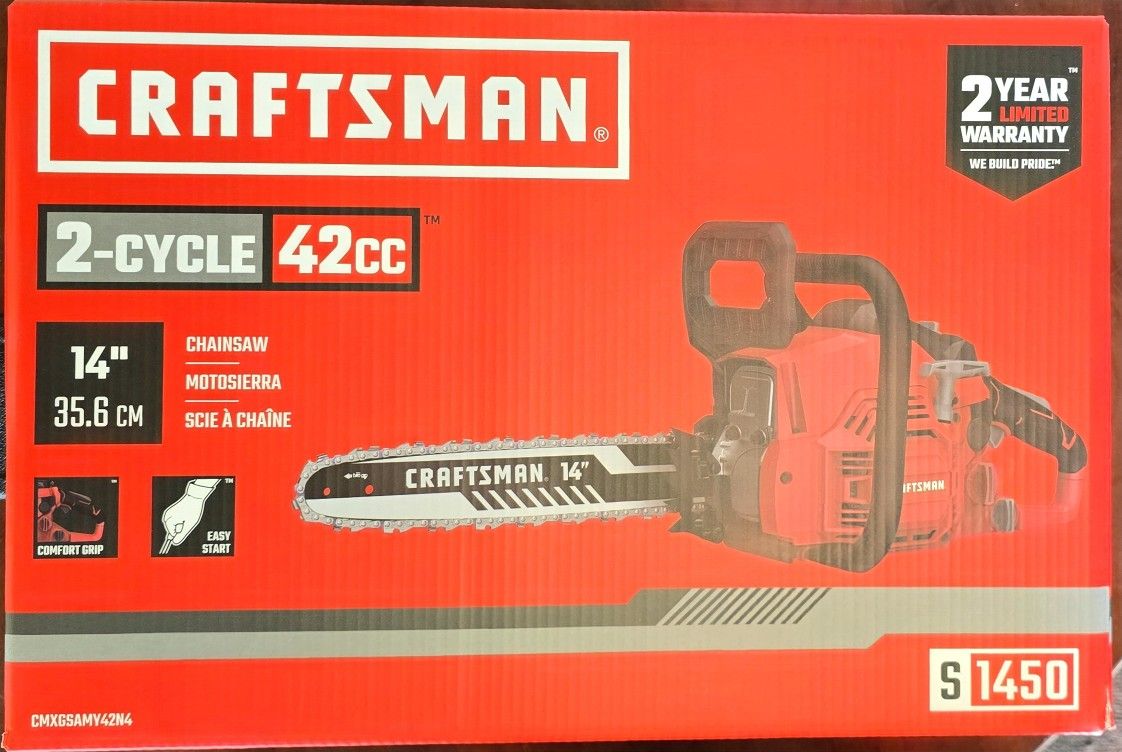 Craftsman S1450 CMXGSAMY42N4 42cc 2-Cycle 14" Gas Chainsaw NEW