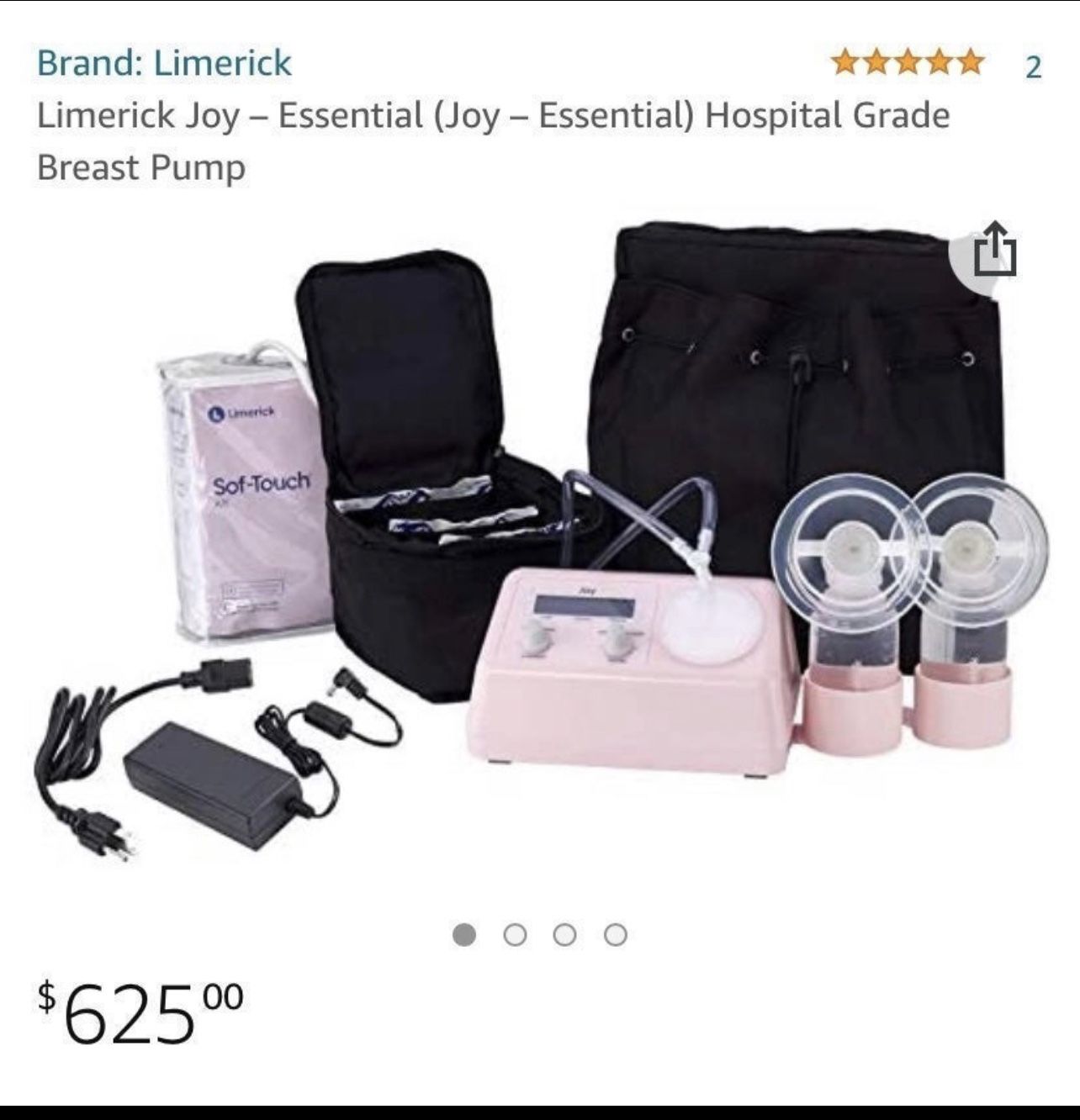 Limerick Joy ES Electric Hospital Grade Breast Pump for Breastfeeding New in Box.  The only breast pump that is specifically made to imitate baby’s na
