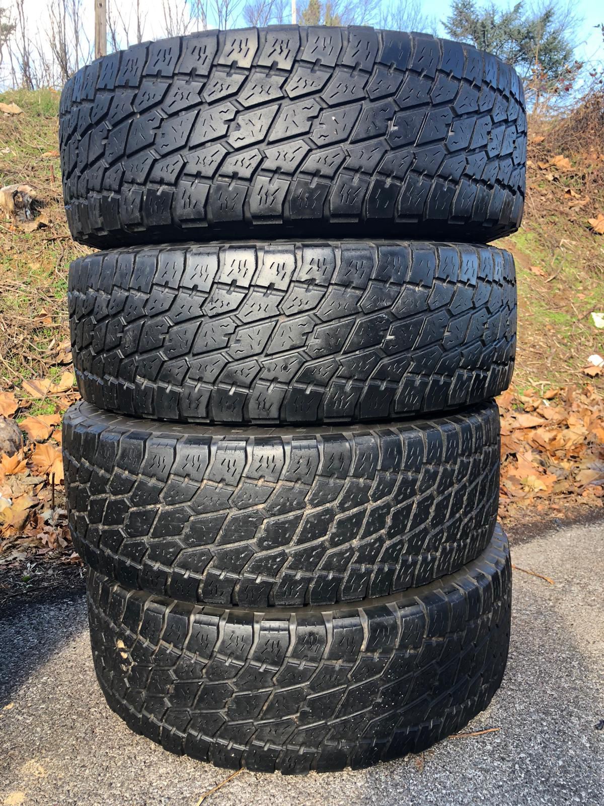 Used tires 295/70/18 nitto all terrain mount and balance includes $250