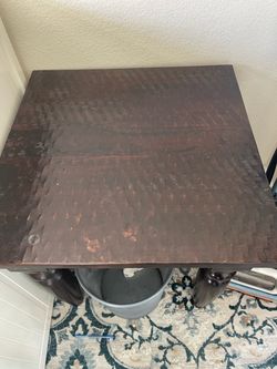 Corner/side table real wood chocolate brown. Heavy duty