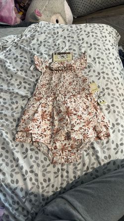 Baby Dress Brown Floral Size 24 Months 