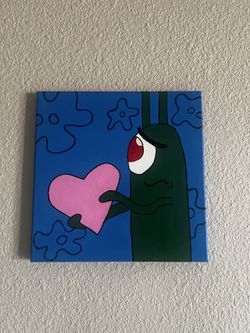 Plankton Heart canvas painting
