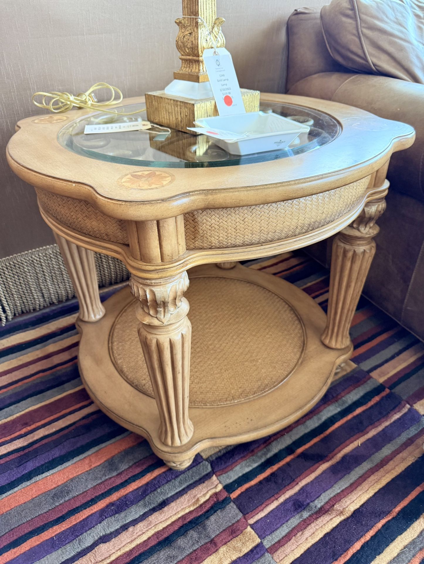 Wood And Glass End Table - 80% OFF OFFER!!!