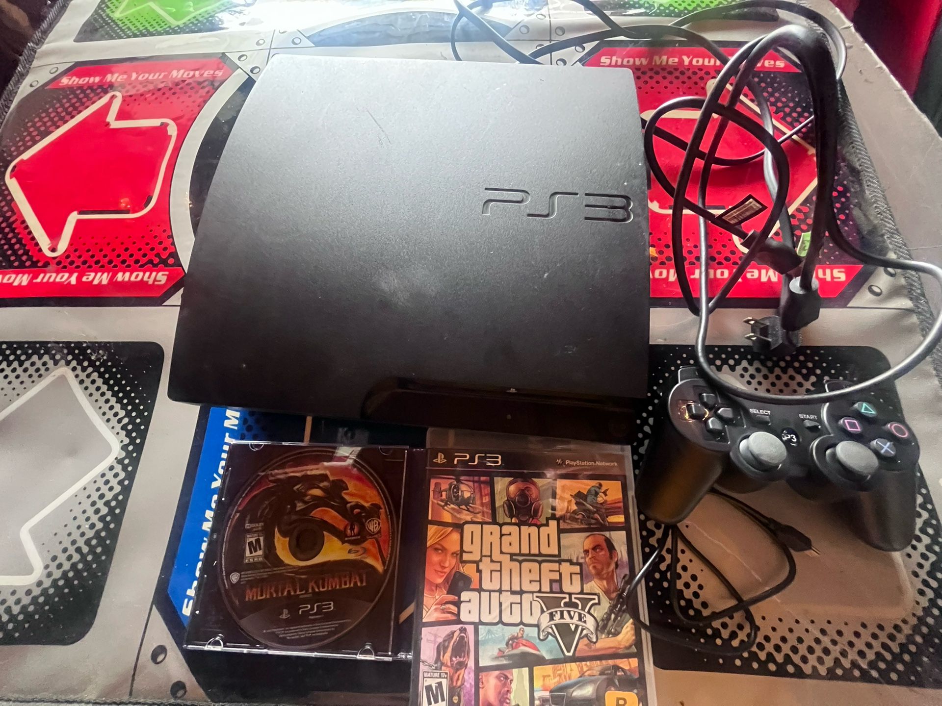 PS3 Slim 160 Gig W Control And Games