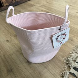 New pink laundry hamper