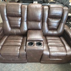 Owner's Box 2 Piece Power Reclining Sofa and Loveseat Set /P