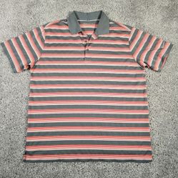 Nike Golf Men Dri Fit Striped Polo Shirt Size Large Performance Athletic Weekend 