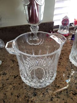 . Crystal ice buckets never been used perfect $50 each very heavy.