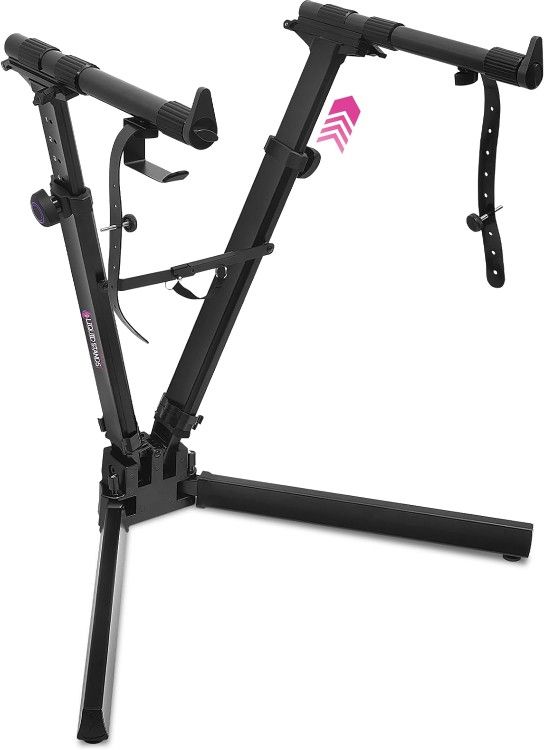 Liquid Stands V-Style Piano Keyboard Stand Fits 54-88 Key Adjustable Heavy-Duty Piano Stand for Digital Electric Keyboards Foldable, Portable Stu