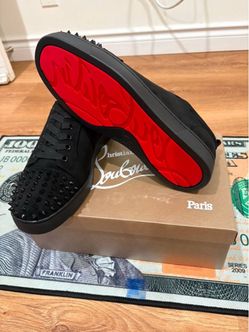 Christian Louboutin Black Spiked Low-Top Sneakers