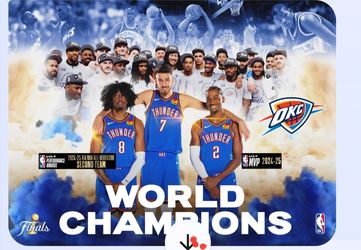 OKC THUNDER CHAMPIONSHIP POSTERS