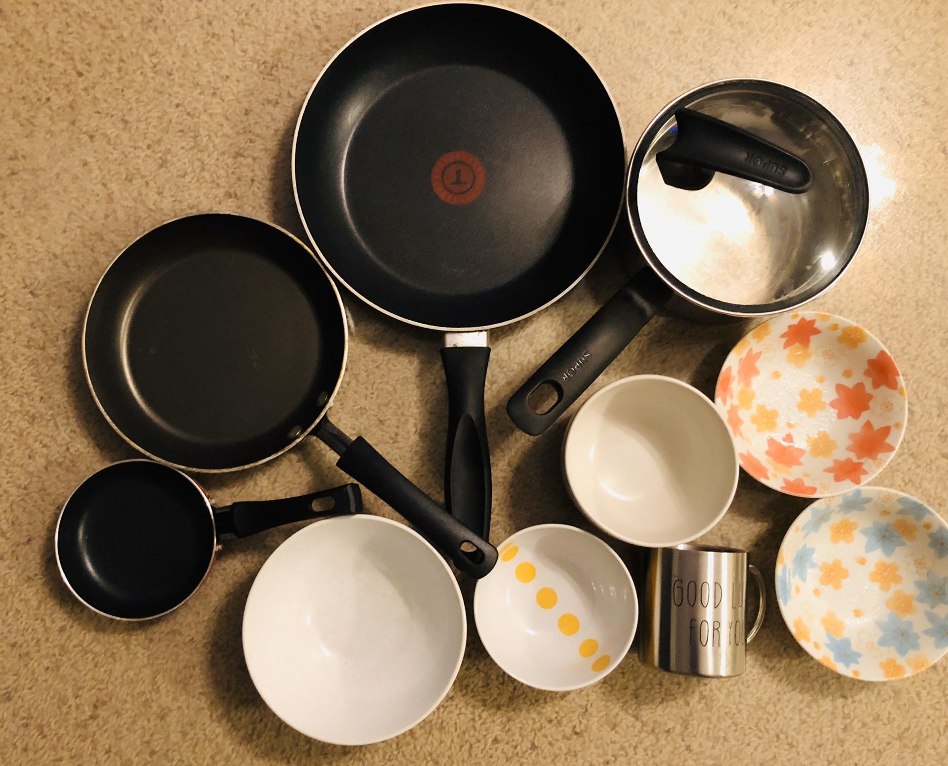 Pots and pans and dishes