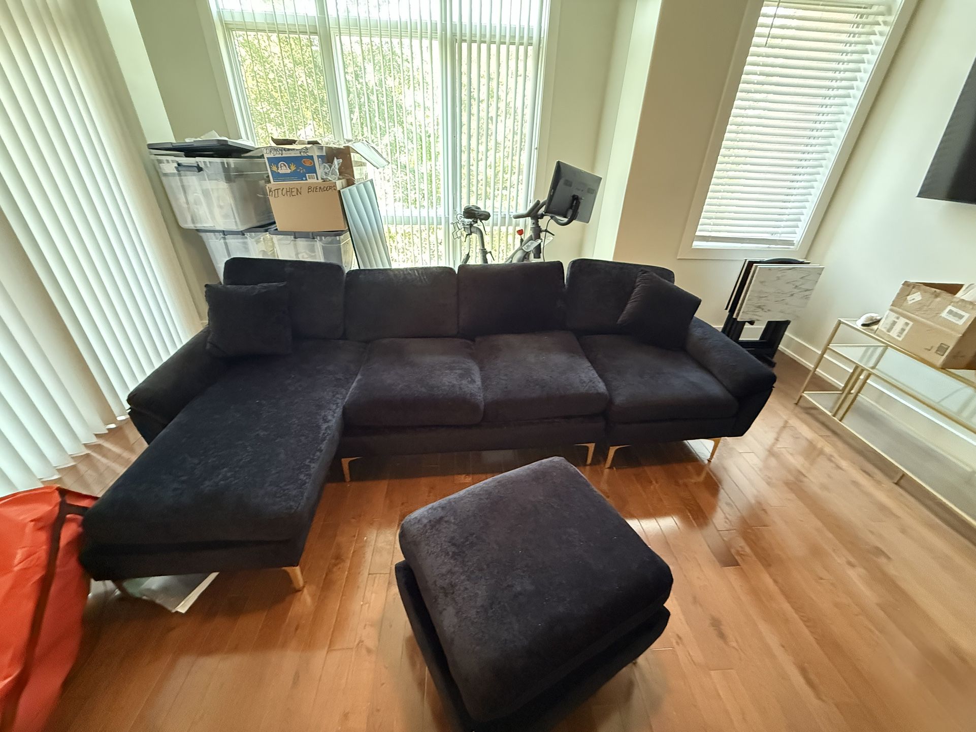 Black Sectional For Sale