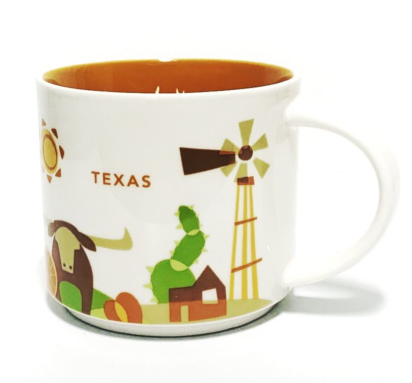 Starbucks TEXAS - You are here mug Collections - Discontinued 14Oz