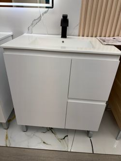 Bathroom vanity pvc white
