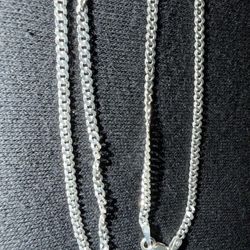 24” 1mm Curb Chain 925 Italy