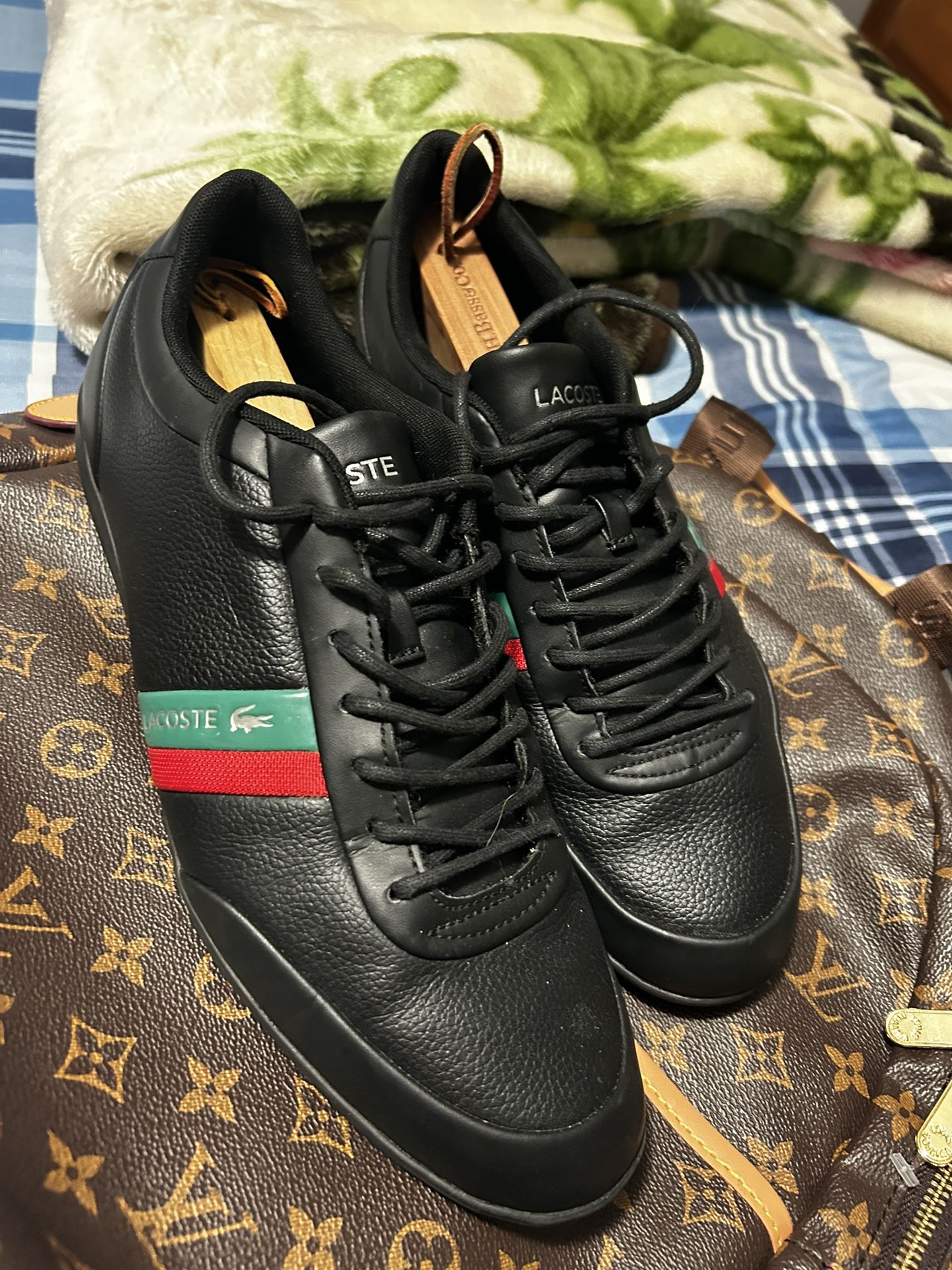 Lacoste Storda Sport 319 1 U Men’s Black Leather Size 10 Lifestyle Sneaker Shoes