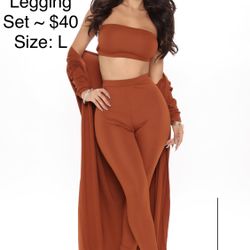3 Piece Cardigan Legging Set 
