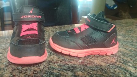 Jordan black and neon orange