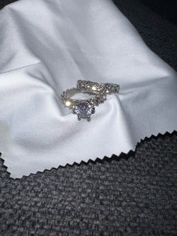 Silver-Plated Ring Set — Size 7