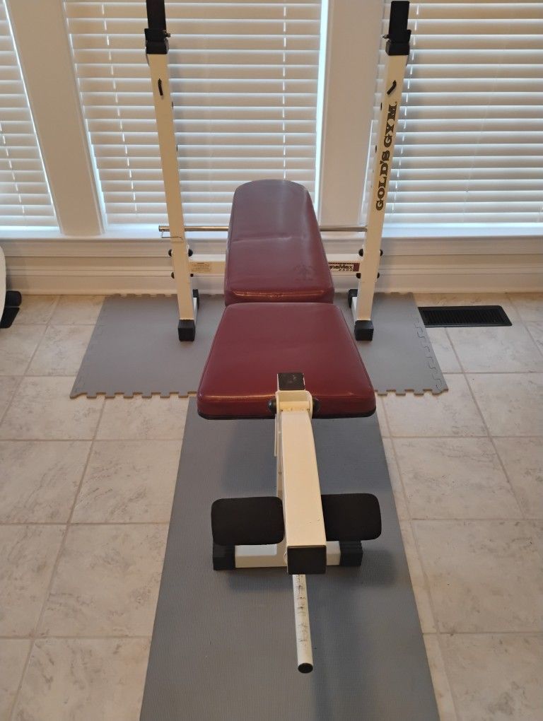 Gold Gym Weight Bench With Rack