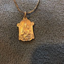 18k gold filled Saint Joseph pendant