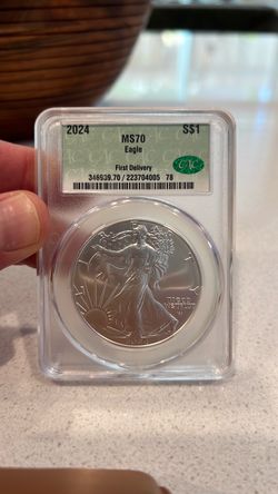 2024 American Silver Eagle MS70 CAC First Delivery