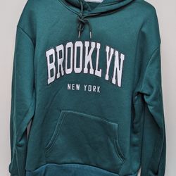 M SHEIN Green Brooklyn Hoodie