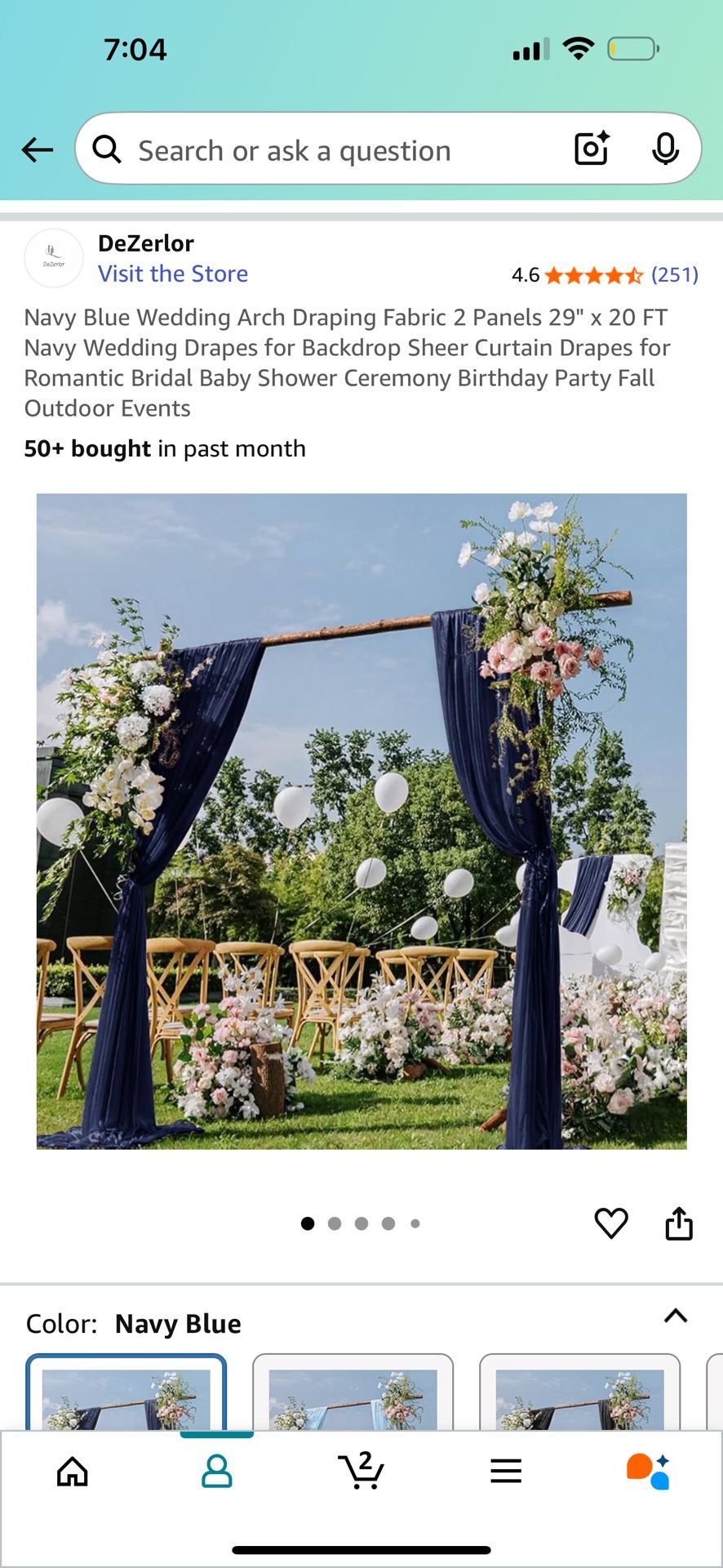 10ft Arch Drapery