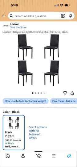 📌Moving sale Faux Leather Dining Chair (Set of 4)