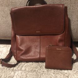 Fossil Small Back Pack W/ Matching Wallet