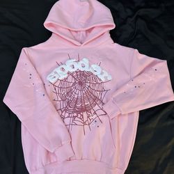 Sp5der OG Web Hoodie Pink