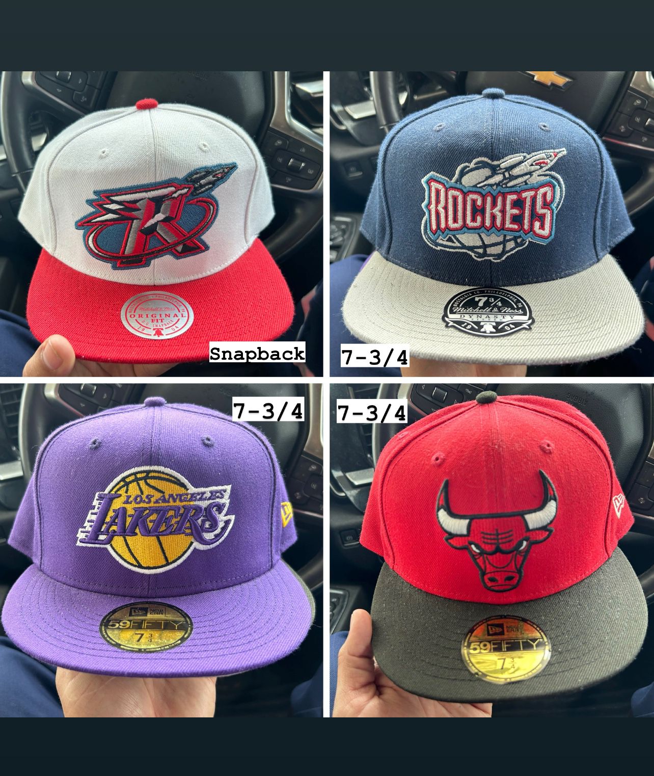 NBA Hats Size 7-3/4 